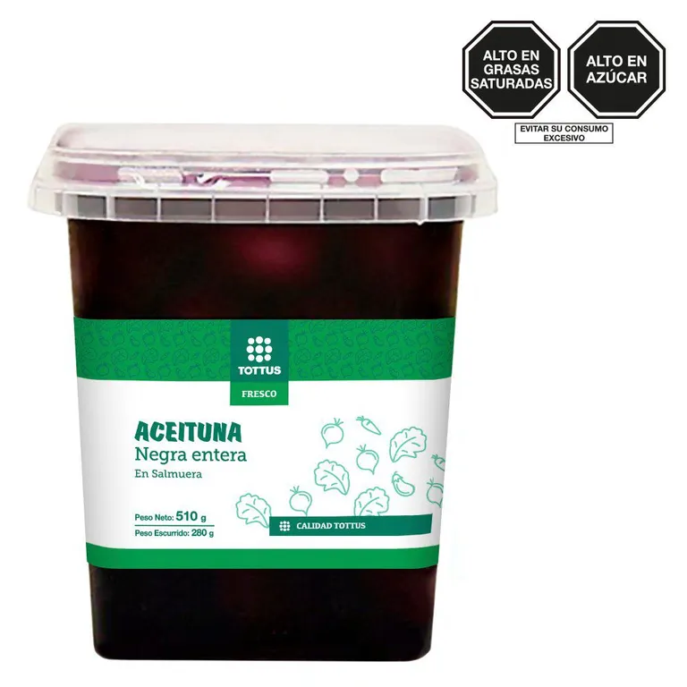 Aceituna Negra Tottus Entera Envase 280 g