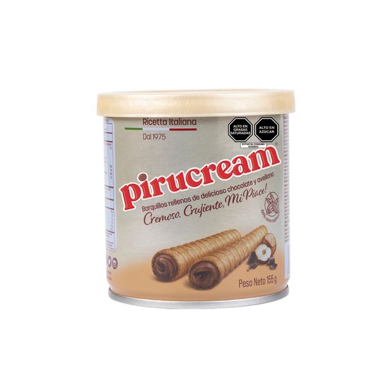 Barquillo Chocolate Avellana Pirucream Lata 155 g