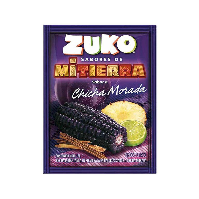 Bebida Instantánea en Polvo Zuko Chicha Morada Sobre 15 g