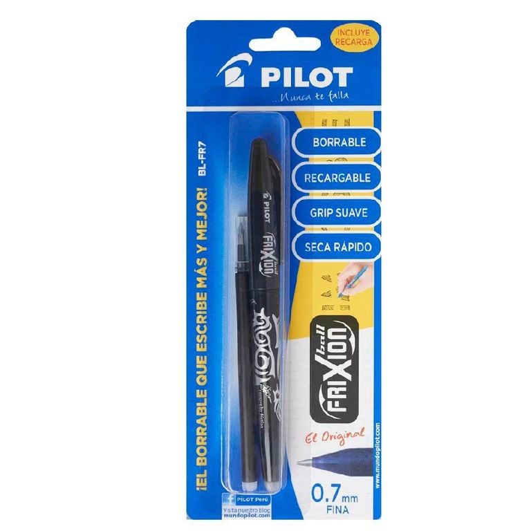 Lapicero Pilot Borrable Frixion Negro + Repuesto