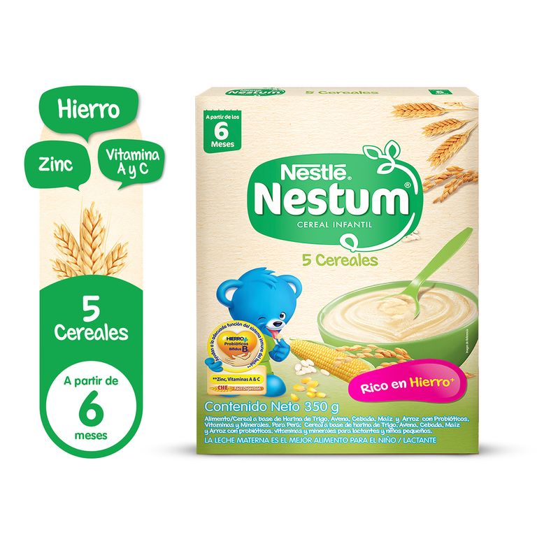 Cereal Infantil Nestum +Hierro 5 Cereales Caja 350 g