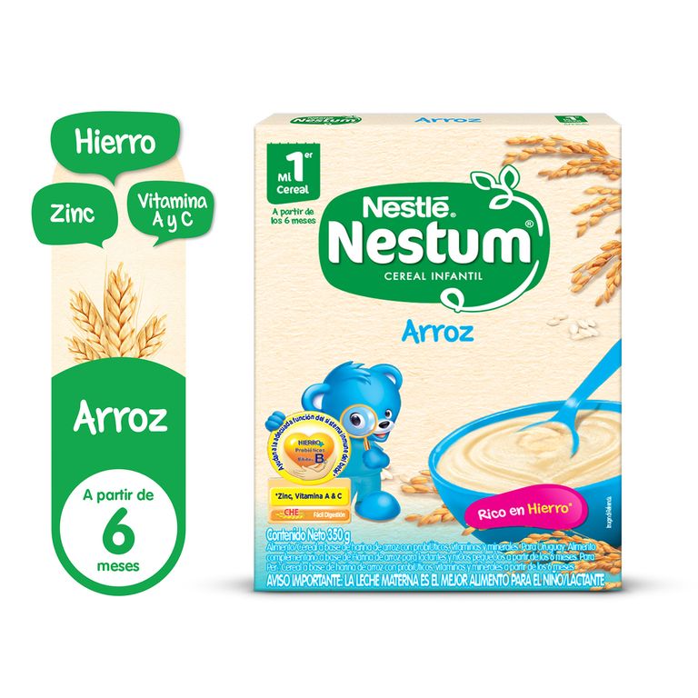 Cereal Infantil Nestum +Hierro Arroz Caja 350 g