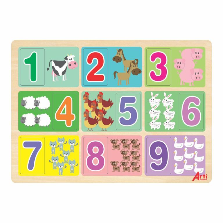 Juego Educativo Arti Creativo Contando Del 1 al 9 Madera