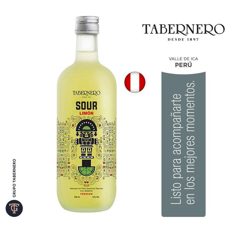 Sour de Limón Tabernero Botella 700 mL