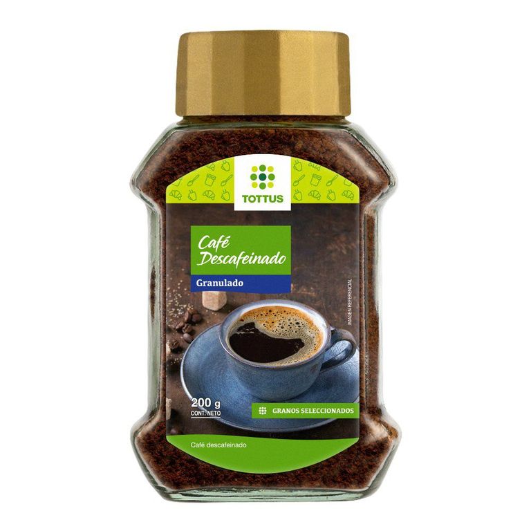 Café Instantáneo Tottus Descafeinado Envase 200 g