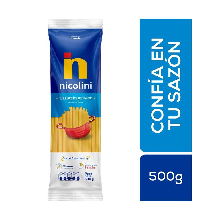 Tallarín Grueso Nicolini Bolsa 500 g
