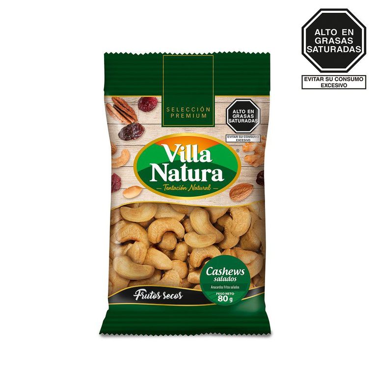 Anacardos Villa Natura Salados Bolsa 80 g