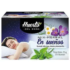 HUERTO DEL EDEN - Infusión Mix Herbal en Sueños Huerto del Edén 25 Unidades
