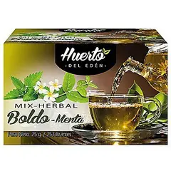 HUERTO DEL EDEN - Infusión Herbal Boldo y Menta 25 Filtrantes