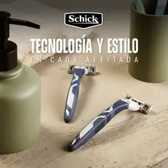 SCHICK - Máquina De Afeitar Hombre Quattro Titanium Piel Normal Pack 3 Und