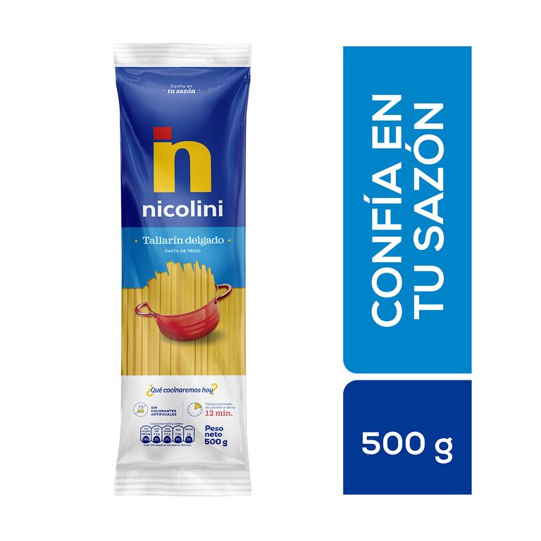 Tallarín Delgado Nicolini Bolsa 500 g