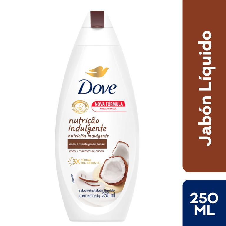 Jabón Líquido Dove Delicious Care Leche de Coco y Jazmín Envase 250 mL