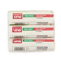 PRECIO UNO - Jabón de Tocador Precio Uno Aloe Vera Empaque 3 Und