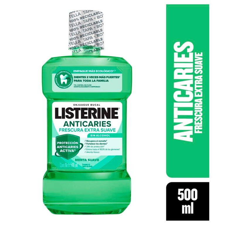 Enjuague Bucal Listerine Anticaries Zero Botella 500 mL