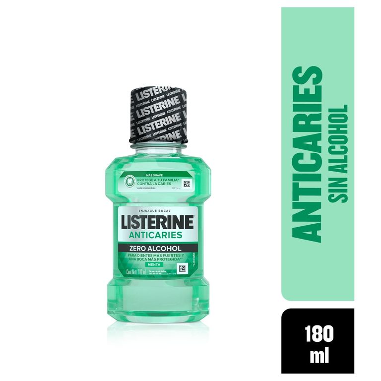Enjuague Bucal Listerine Anticaries Zero Botella 180 mL