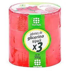 TOTTUS - Jabón de Glicerina Tottus Rosa Mosqueta Empaque 3 Und