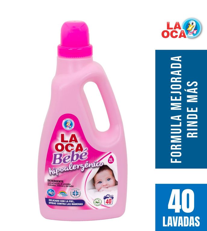 Detergente La Oca Bebé Hipoalergénico Envase 2 L
