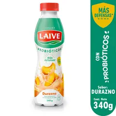 LAIVE - Yogurt Laive Durazno Botella 340 g