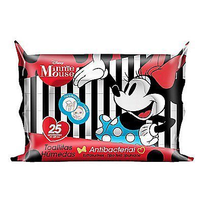 Toallitas Húmedas Minnie Mouse Manos y Rostro Empaque 25 Und