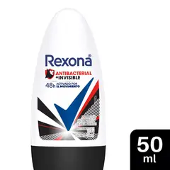 REXONA - Desodorante Rexona Roll On Mujer Antibacterial Invisible Envase 50 mL