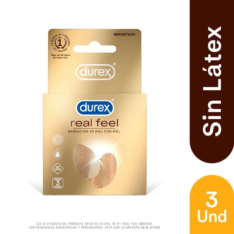Preservativos Durex Real Feel Caja 3 Und