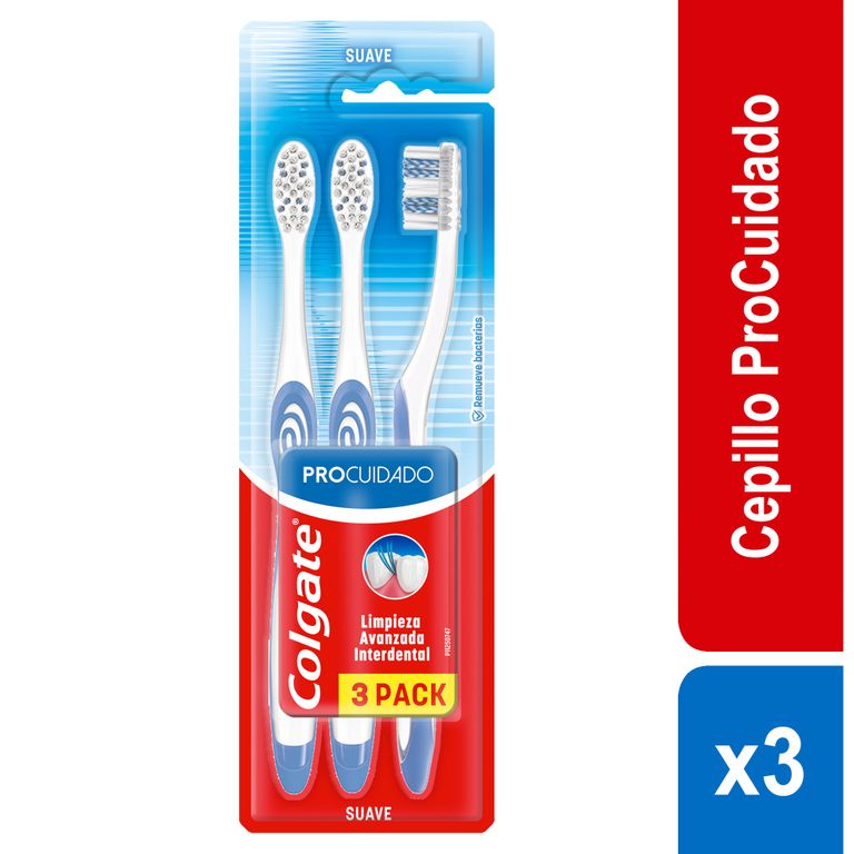 Cepillo De Dientes Colgate Pro Cuidado Empaque 3 Und