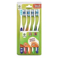 TOTTUS - Cepillo Dental Tottus Limpieza Absoluta Empaque 5 Und