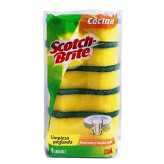 SCOTCH BRITE - Esponja Cocina 2 En 1 Multiusos Empaque 6 Und
