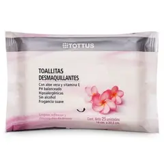 TOTTUS - Toallitas Húmedas Desmaquillantes Tottus Empaque 25 Und