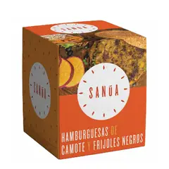 SANUA - Hamburguesa de Frijoles Negros y Camote Caja 600 g