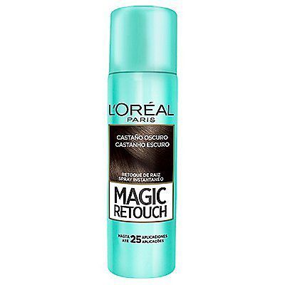 Tinte en Spray Loreal Paris Magic Retouch Castaño Oscuro Envase 75 mL