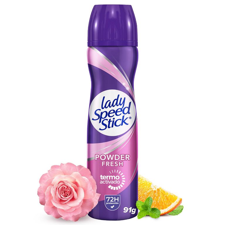 Desodorante Mujer Lady Speed Stick Powder Spray Envase 50 mL