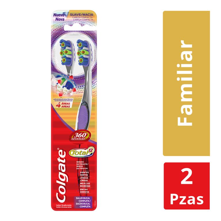 Cepillo De Dientes Colgate360 Advance Total Empaque 2 Und
