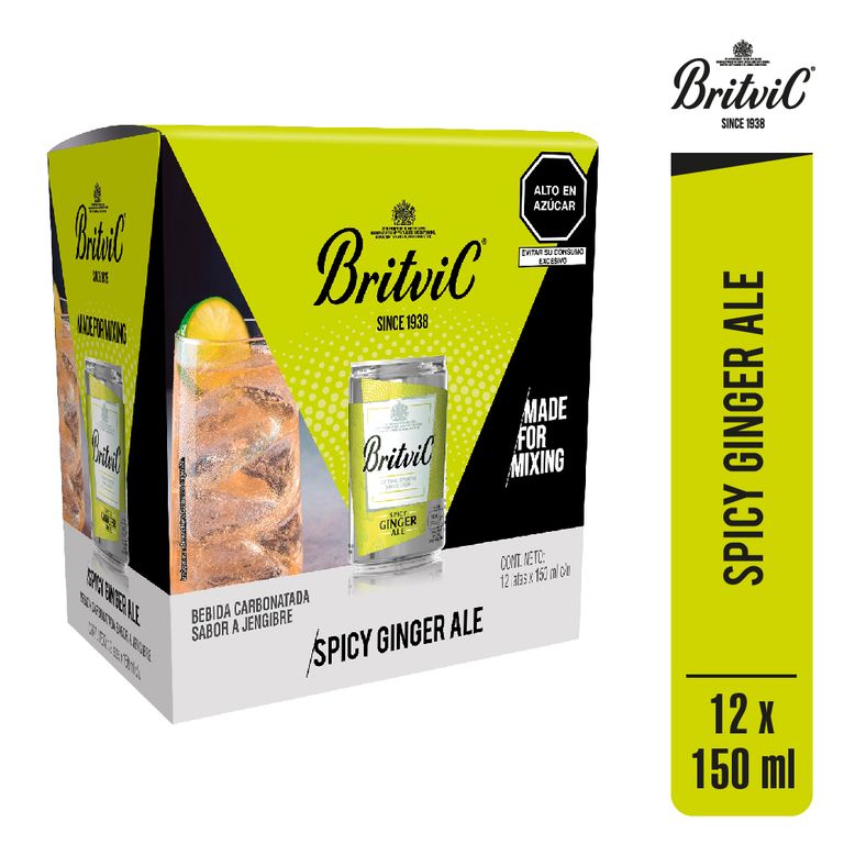Ginger Ale Britvic Pack 12 Latas 150 mL
