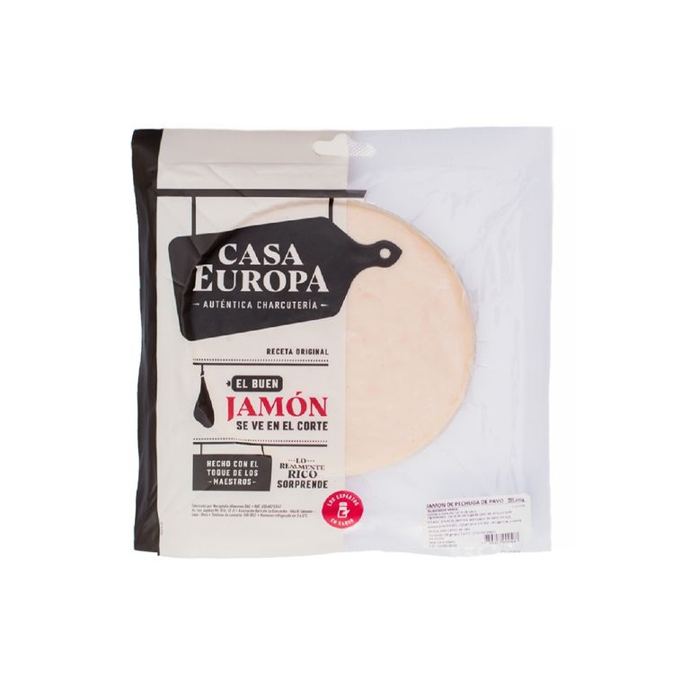 Jamón de Pechuga de Pavo Casa Europa Empaque 200 g