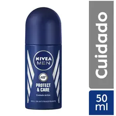 NIVEA - Antitranspirante Roll On Hombre Hidratante Protect Care Envase 50 mL