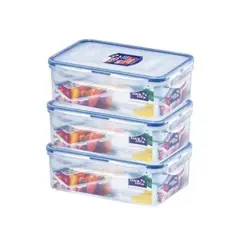 LOCK´N LOCK - Set Envases X3 Hermético recto 6 pzas 1 litros