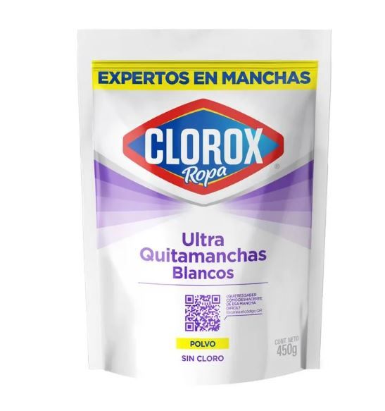 Ultra Quitamanchas en Polvo Clorox Blancos Doypack 450 g