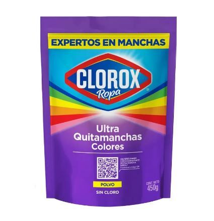 Ultra Quitamanchas en Polvo Clorox Ropa Color Doypack 450 g