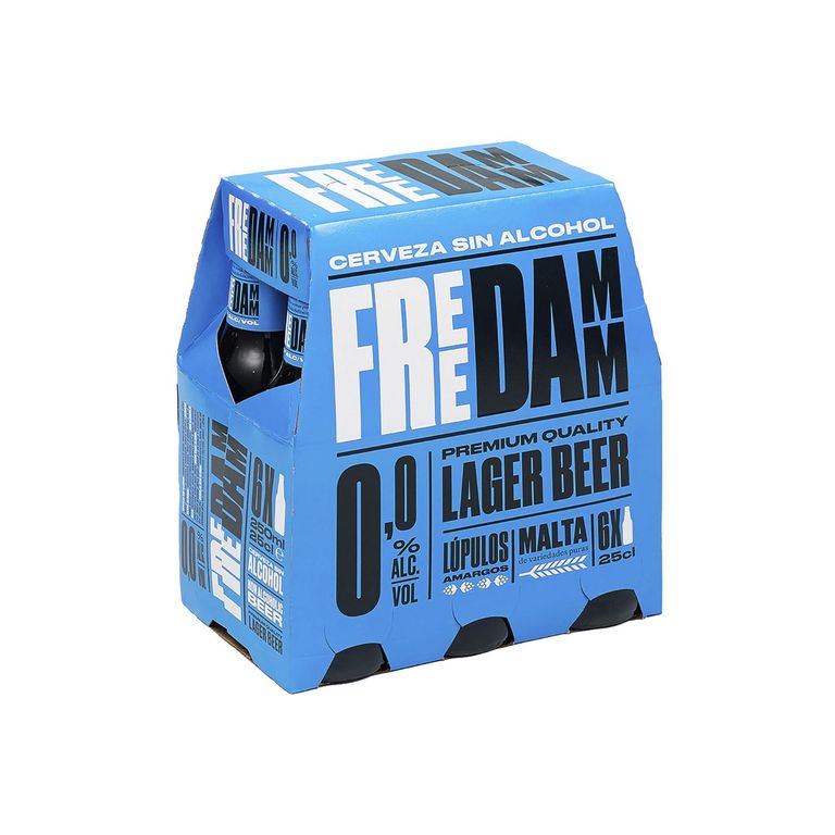 Cerveza de Malta Free Damm Sixpack Botella 250 mL