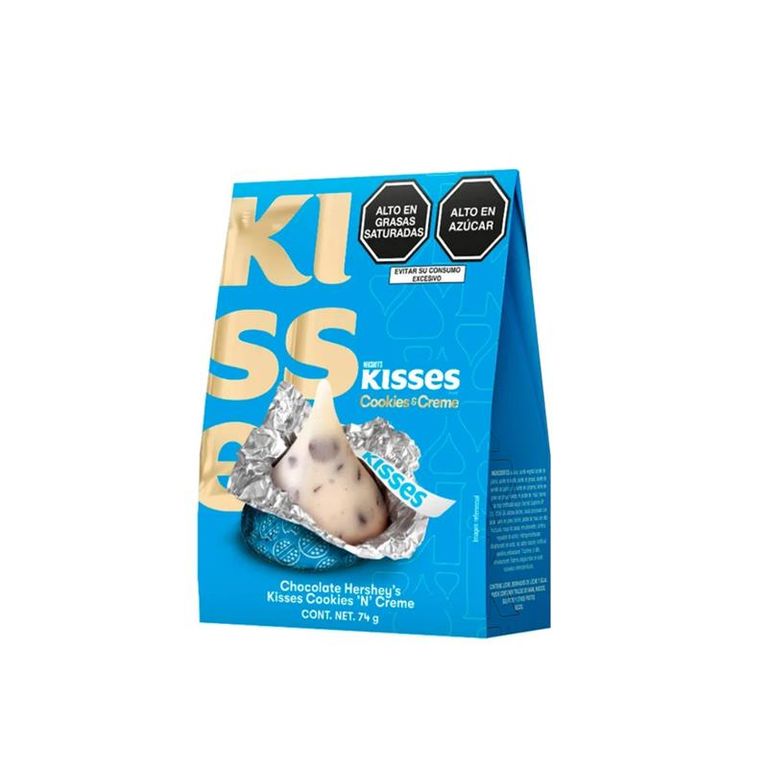 Chocolates Hersheys Kisses Cookies n Cream Caja 74 g