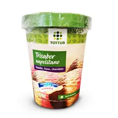 TOTTUS - Helado Fresa Vainilla y Chocolate 247 g