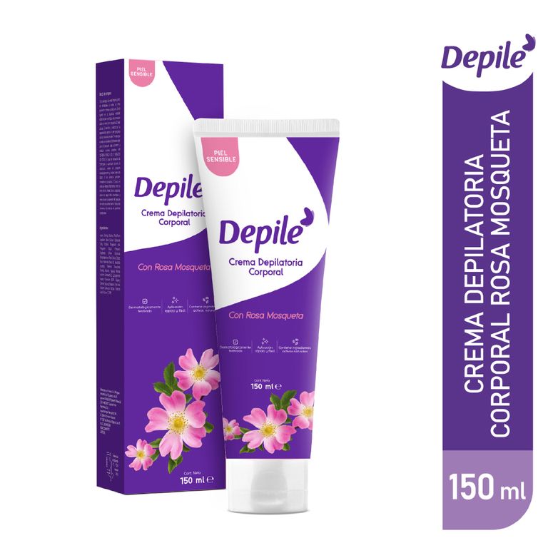 Crema Depiladora Depile Rosa Mosqueta Envase 150 mL