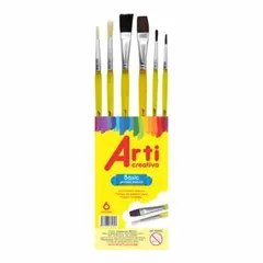 ARTI CREATIVO - Ac Pinceles Basic Setx6 Nro 10 + 8 + 4 + 1