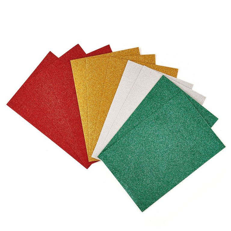 Escarchado Carpaccio Escolar 20 X 30cm Colores Surtidos Empaque 10 Und