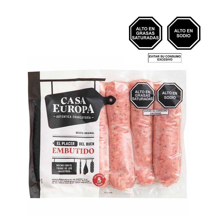 Chorizo Precocido Casa Europa Empaque 500 g
