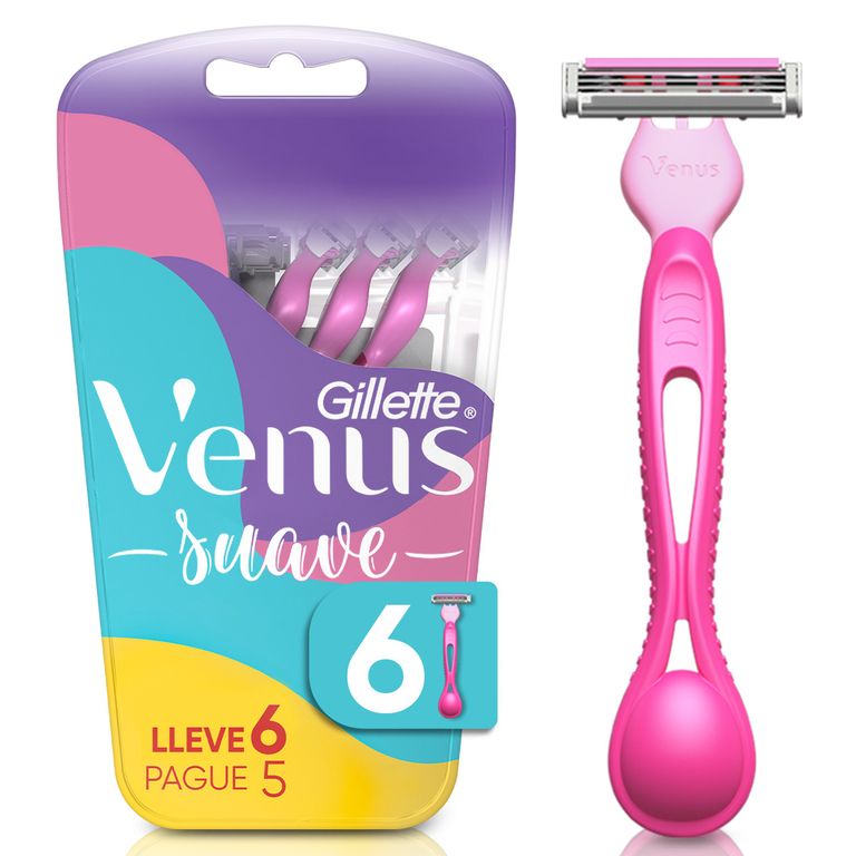 Máquina de Afeitar Gillette Venus Suave Empaque 6 Und