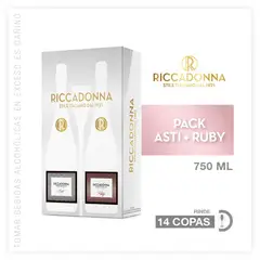 RICCADONNA - Espumante Riccadona Asti 750 mL + Ruby 750 mL