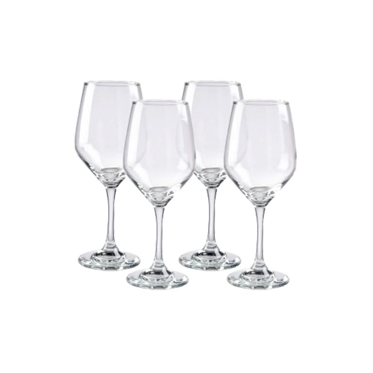 Set de Copas de Vino Vidrio 4 Pzas