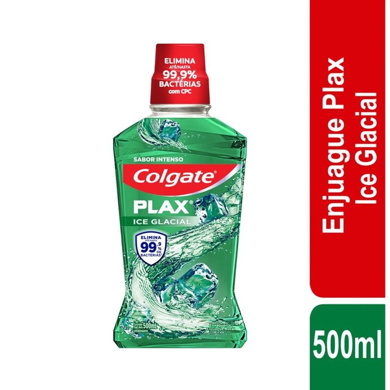 Enjuague Bucal Colgate Plax Ice Glacial Zero Botella 500 mL